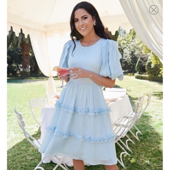 Rachel parcell ruffle sleeve dress Outlet
